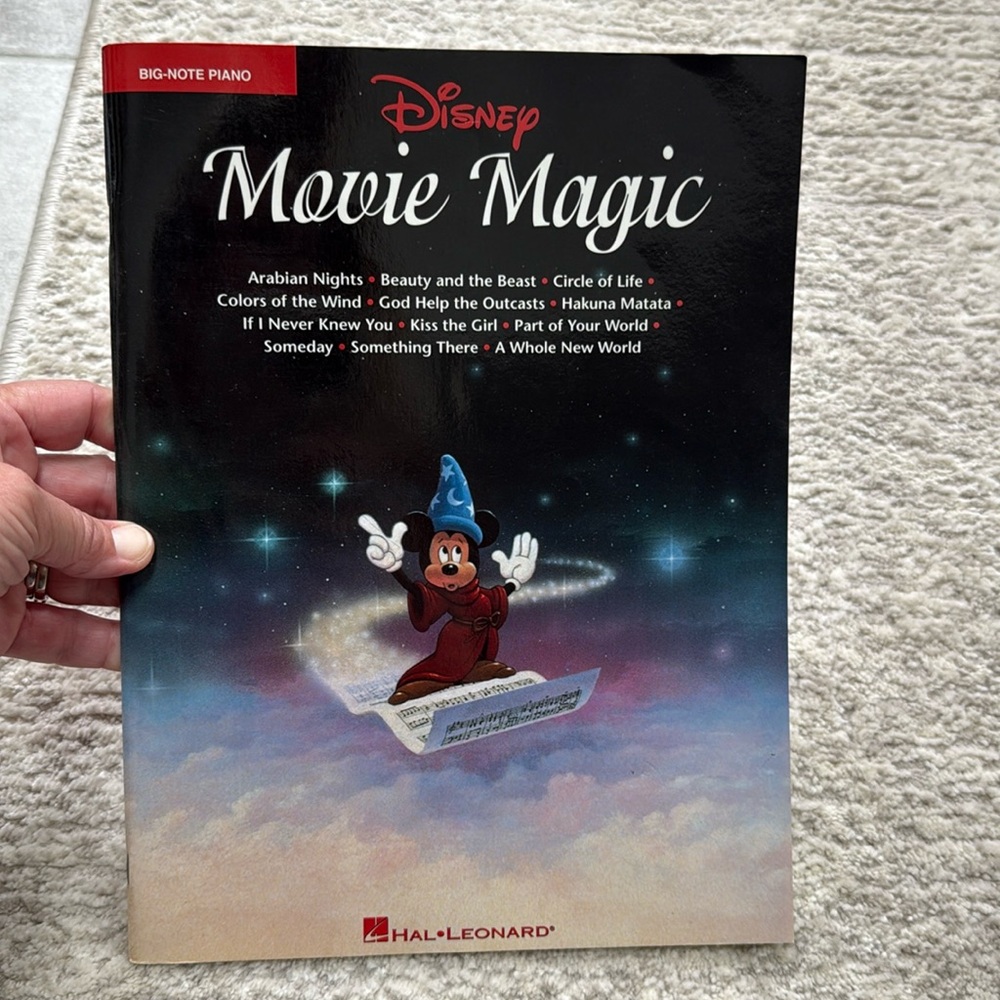 Gently Used- Hal Leonard  Disney Movie Magic Big-Note Piano Music Book
